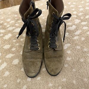 Women's Suede Combat Boots